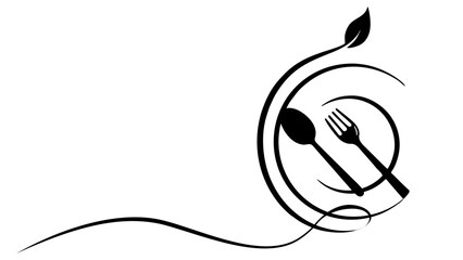 restaurant icon silhouette vector