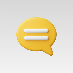 3d Realistic Chat or Message Icon vector illustration