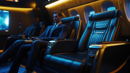 Luxury Private Jet Interior: Opulent Comfort and Modern Design