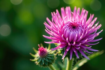 Nodding plumeless thistle's intricate details, thistle, petals