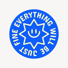 Positive message with smiley vector
