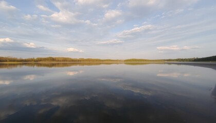 Obraz premium Serene Mountain Lake Reflecting Lush Forest Canopy