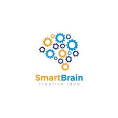 Creative Brain Concept Logo Design Template