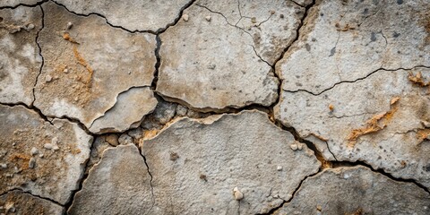 Obraz premium Arid Landscape Reveals the Intricate Network of Cracks in Dry Earth, a Testimony to the Harshness of Nature