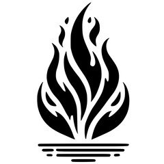 Silhouette of flames