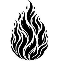 Silhouette of flames