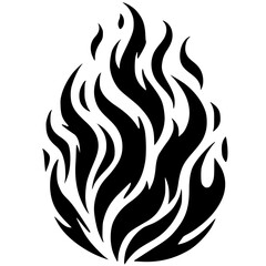 Silhouette of flames