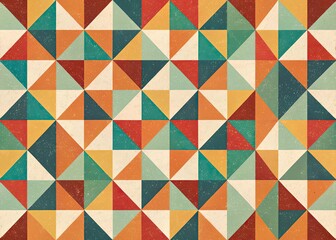 Retro Vintage Color Pattern Background Social Media Template Design - Aesthetic Instagram Post