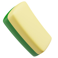 3D Sponge Dish Scrubber Illustration