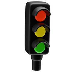 3D Traffic Light Illustration
