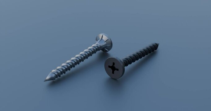 Steel Strip-Resistant Screws Animation; Hardware and fasteners