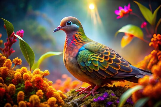 Surreal Galapagos Dove Photography: Dreamlike Zenaida galapagoensis Images