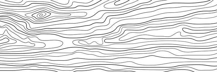 Wood texture imitation, hand drawn wood plank, black lines on white background, vector design, banner