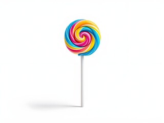 colorful lollipop isolated on white