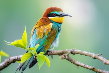 Obraz premium European Bee-eater (Merops apiaster). Russia, the Ryazan region (Ryazanskaya oblast)