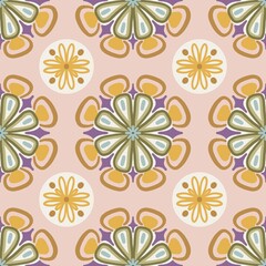 seamless flora boho pattern 