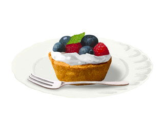 タルトケーキ（ブルーベリー&ラズベリー）