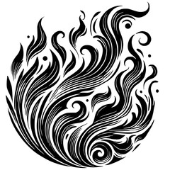 Silhouette of flames