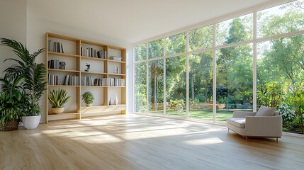 Contemporary living room inspiration bright decor with garden views and natural light