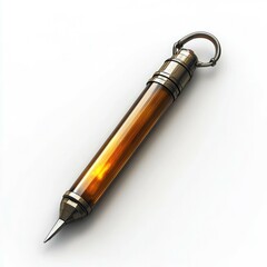 Naklejka premium Vintage Luxury Pen: A Collector's Dream. Elegant, Ornate Design, Golden Hues, and Intricate Details. A Classic Writing Instrument.