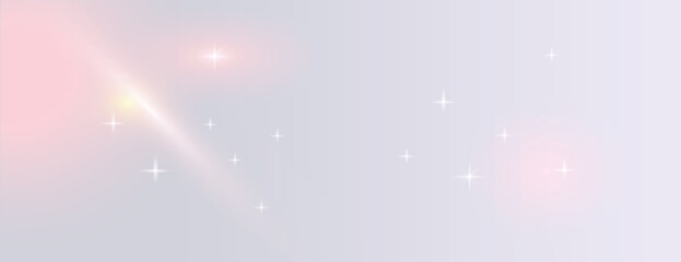 Soft gradient background with light gray and pink hues. The background features a smooth texture with subtle star-like sparkles. Gradient sky background vector. Pink background.