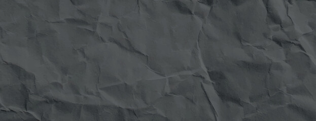 Dark gray crumpled paper background, textured and wrinkled. The background is gray, adding a rustic and vintage feel. Paper texture background vector. Gray background.