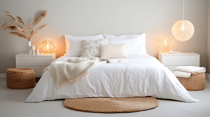 Cozy bedroom decor modern home interior design serene space aesthetic view comfort and style