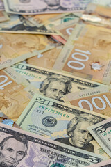 Canadian and United states Dollar bank notes