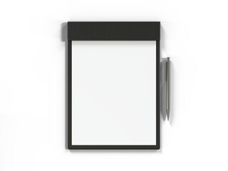 Blank corporate branding stationery mockup with sheets of office paper,  folder and pen. Corporate identity stationery mockup isolated on white background for branding identity