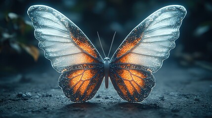 Backdrop with white angel wings.  