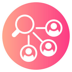 competitive analysis gradient icon