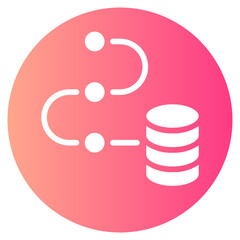 data pipeline gradient icon