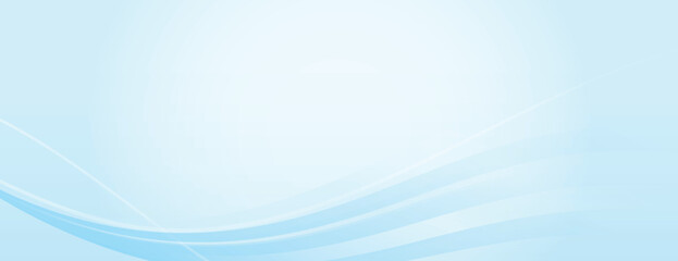 Light blue background with smooth, flowing wave patterns. The background is soft and calming, featuring a blue gradient and subtle texture. Minimal abstract wavy gradient vector background
