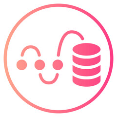 data pipeline gradient icon