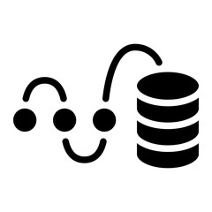 data pipeline glyph icon