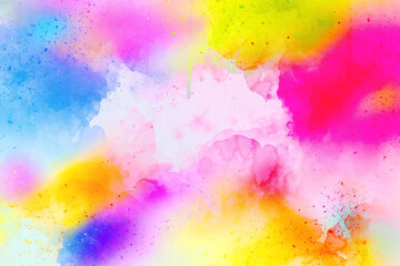 Happy holi festival colourful background design best quality hyper realistic image banner template