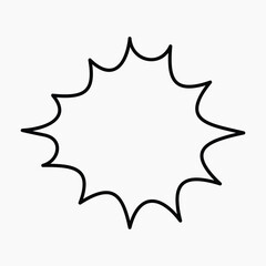 Explosion burst outline shape vector
