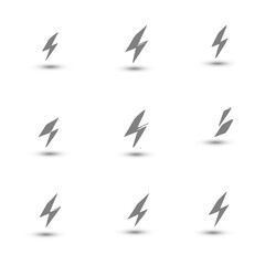 Design concept creative Electric signs. Lightning symbol. Electricity concept stock vector illustration. identity finance	