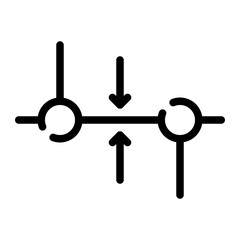 quantum computing line icon