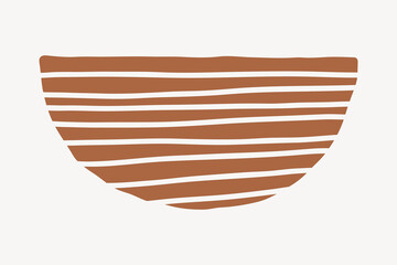 Lined semicircle, aesthetic illustration design element vector