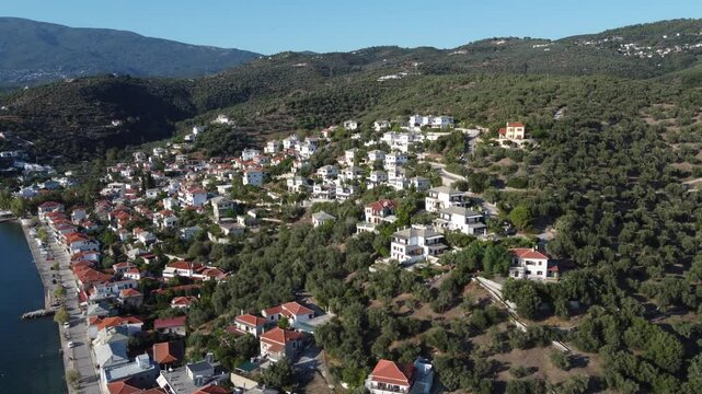 Aerial view of the village of Afissos