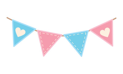 gender reveal garland party © Stockgiu