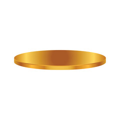 Golden Circular Platform Base