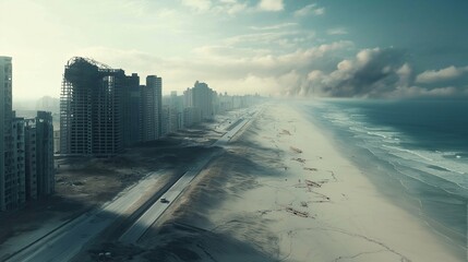 Fototapeta premium anime background for apocalypse wallpaper