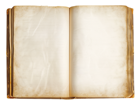 old book isolated on transparent background