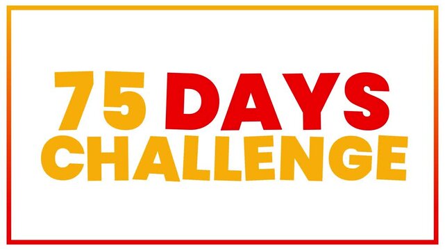 7D Days Challenge - Animated Text on white Background 