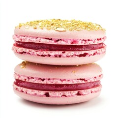 macarons sandwiching raspberry sorbet 