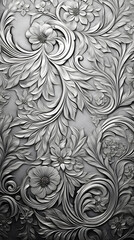 Digital retro silver textured graphics poster background
