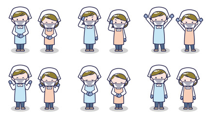 調理員の男女 01