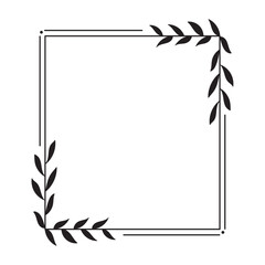 floral frame square shape